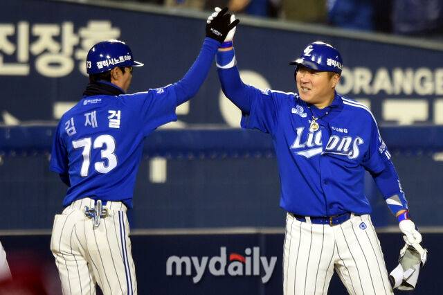 2014년 한국시리즈 당시 최형우./마이데일리