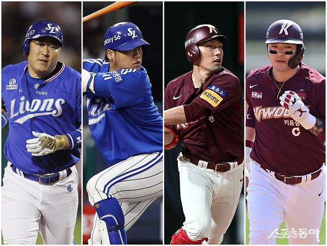 삼성 최형우와 박석민 코치, 키움 서건창과 박병호 코치가 친정팀으로 복귀했다. 스포츠동아DB·삼성 라이온즈 제공