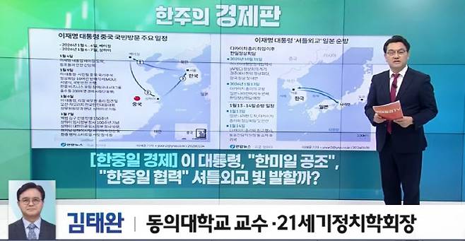 [사진=어쨌든경제 방송 캡쳐] 김태완 동의대 교수(사진 좌측)가 지난 16일 이데일리TV 어쨌든경제 방송 프로그램에서 전화연결을 통해 유은길 앵커(사진 우측) 질문에 답하고 있다.