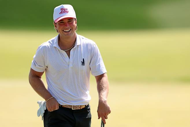 마이클 라사소가 지난해 7월 28일 열린 PGA 투어 3M오픈 최종 라운드 도중 1번 홀에서 환하게 웃고 있다. 게티이미지코리아