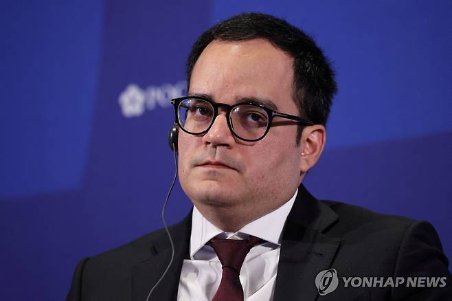 2022년 베네수엘라 중앙은행 총재 시절의 칼릭스토 오르테가 [로이터 연합뉴스 자료사진. 재판매 및 DB 금지]