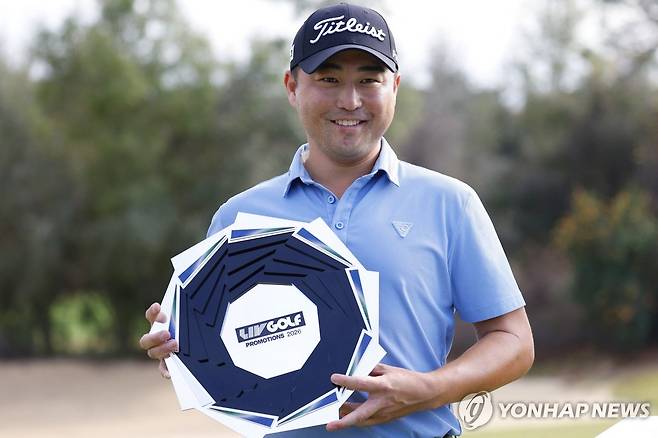 LIV 골프 프로모션 대회에서 우승한 이태훈 [로이터=연합뉴스] Mandatory Credit: Jeff Swinger-Imagn Images