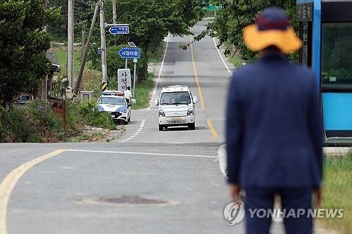 '진도 저수지 살인 사건' 차량 운행 재연  [연합뉴스 자료사진]