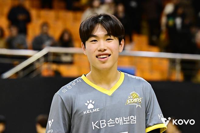 KB손해보험의 백업 리베로 이학진 [한국배구연맹 제공. 재판매 및 DB 금지]