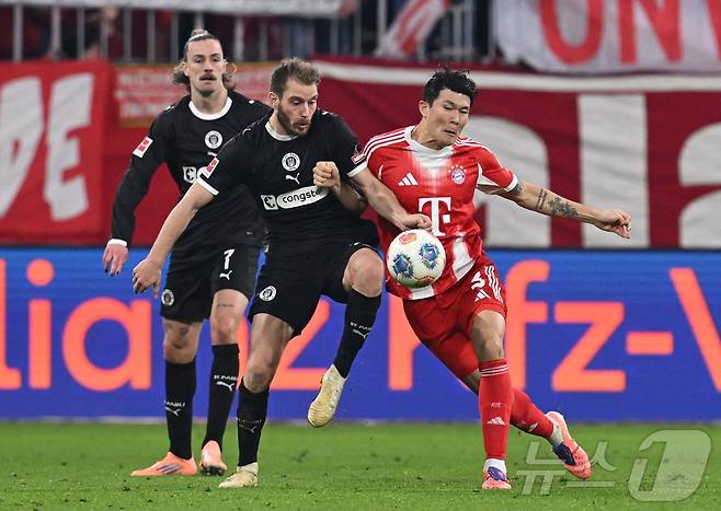 바이에른 뮌헨 수비수 김민재. ⓒ 로이터=뉴스1