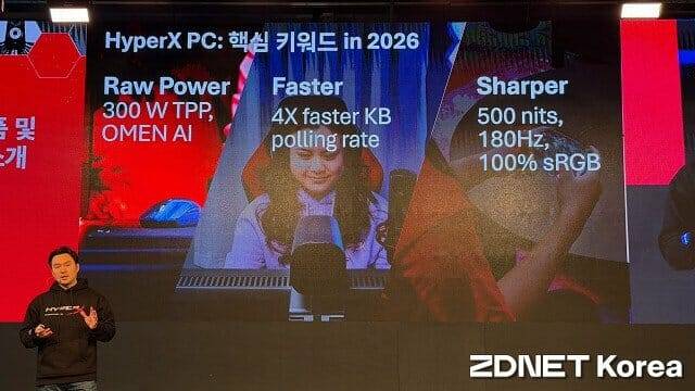 윤병집 매니저는 ”올해 하이퍼엑스 오멘은 프로세서 성능 최대화 등에 중점을 뒀다”고 설명했다. (사진=지디넷코리아)