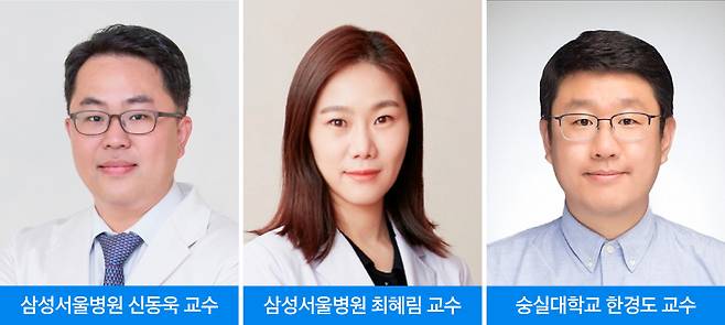 삼성서울병원 암환자삶의질연구소 신동욱·최혜림 교수, 한경도 숭실대학교 정보통계보험수리학과 교수 공동 연구진. /사진제공=삼성서울병원