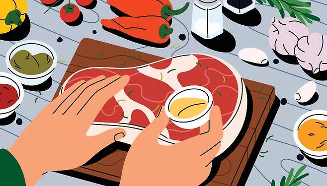 붉은 고기 중심의 고단백 식단은 아미노산 조성에 따라 세포에 다른 신호를 준다. GETTYIMAGES