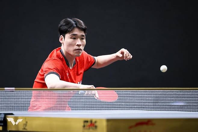 WTT 스타 컨텐더 도하 남자 단식에 나선 장우진 [WTT 인스타그램 캡처. 재판매 및 DB 금지]