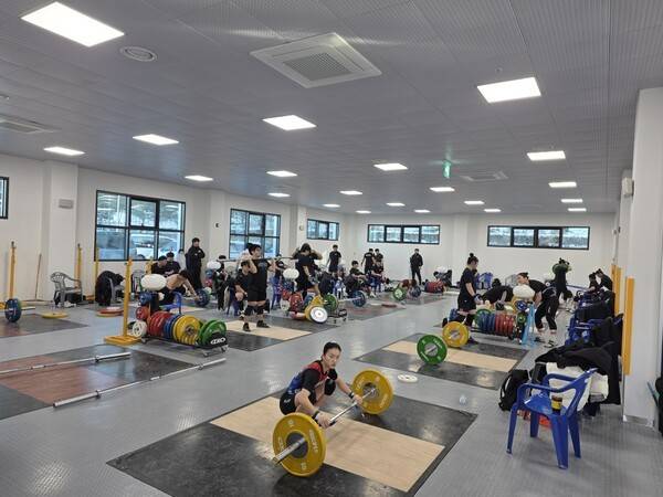 2026년 역도 국가대표 후보선수 동계합숙훈련의 모습. /사진=대한역도연맹