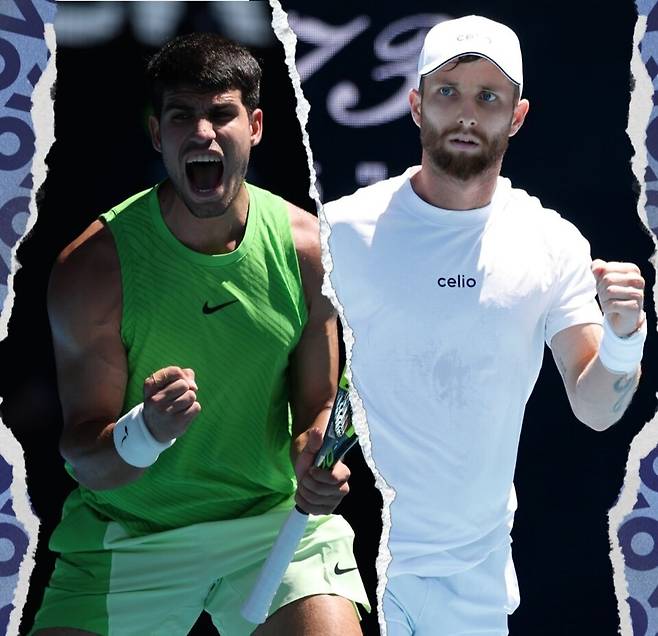 알카라스와 무테. 사진 호주오픈