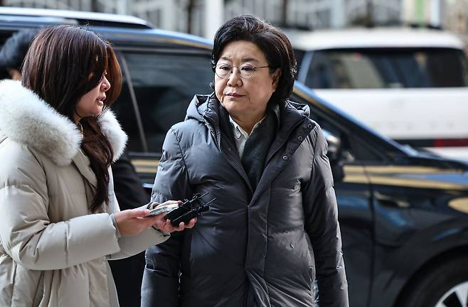 이혜훈 기획예산처 장관 후보자가 22일 오전 서울 중구 예금보험공사에 마련된 인사청문회 준비 사무실로 출근하고 있다. 뉴스1