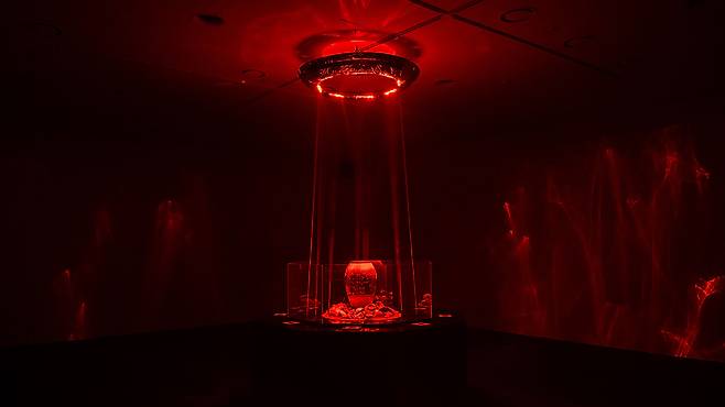 View of the Burning Spice Cookie installation at "Cookie Run: Kingdom Art Project Legacy of the Kingdom" (Devsisters)