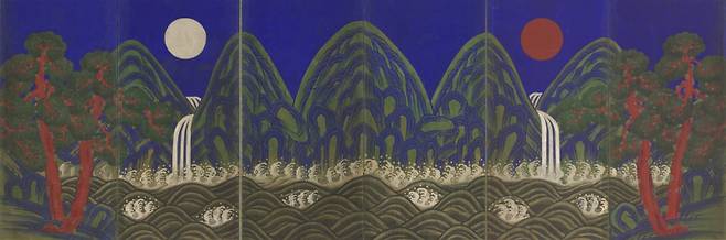 일월오악도. 국립중앙박물관 제공