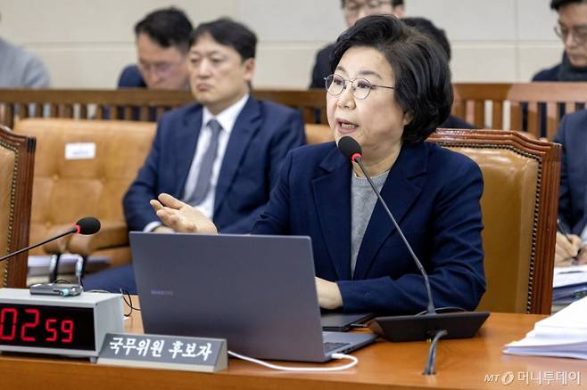 (서울=뉴스1) 국회사진기자단 = 이혜훈 기획예산처 장관 후보자가 23일 서울 여의도 국회에서 열린 제431회국회(임시회) 재정경제기획위원회 인사청문회에 출석해 의원 질의에 답변하고 있다. 2026.1.23/뉴스1  Copyright (C) 뉴스1. All rights reserved. 무단 전재 및 재배포,  AI학습 이용 금지. /사진=(서울=뉴스1) 국회사진기자단