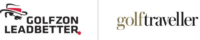골프존 레드베터(왼쪽)와 골프 트래블러 로고. 사진 제공=골프존