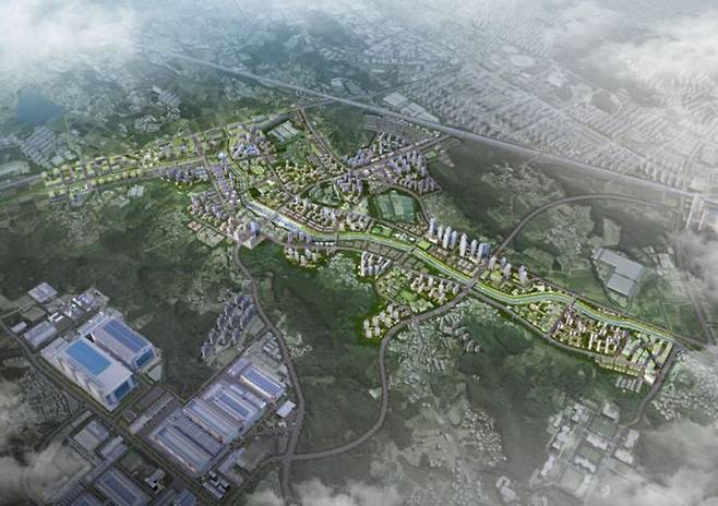 아산탕정2 도시개발사업 조감도(더피알 제공)