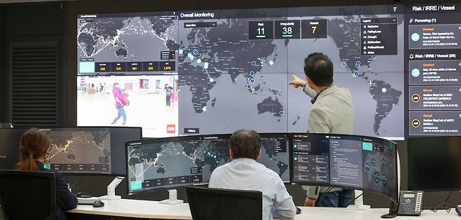 삼성SD 글로벌컨트롤타워 중앙관제실. 사진=삼성SDS 제공