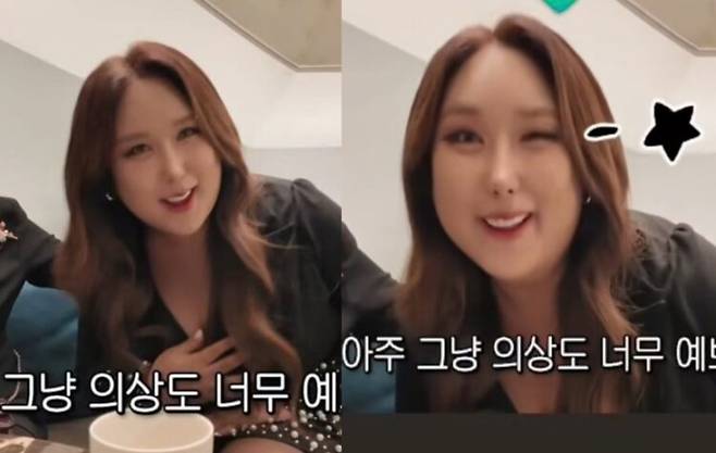 방송인 풍자가 몰라보게 살이 빠진 모습을 보였다. 사진=유튜브 '순풍 선우용여'