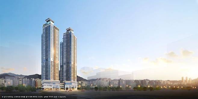 창원자이 더 스카이 단지 투시도. ⓒGS건설