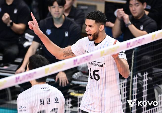 현대캐피탈의 주포 레오. KOVO 제공