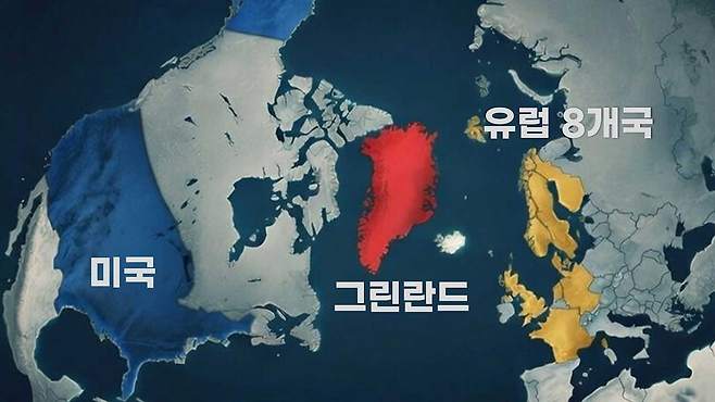 미국, 그린란드, 그린란드에 병력을 보낸 유럽 8개국