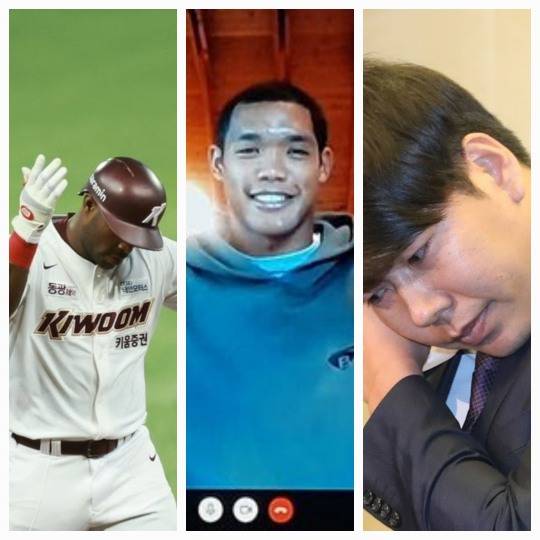 왼쪽부터 푸이그, 러셀, 강정호