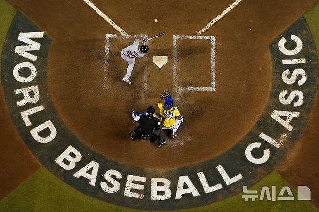 [피닉스=AP/뉴시스] 2023 월드베이스볼클래식(WBC) 콜롬비아와 미국의 경기 장면. 2023.03.16