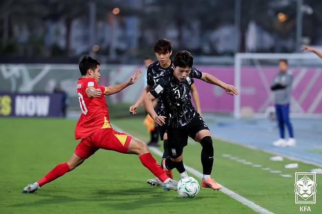 24일 사우디아라비아 제다에서 열린 한국과 베트남의 2026 AFC U-23 아시안컵 3위 결정전 경기 모습. /사진=대한축구협회 제공