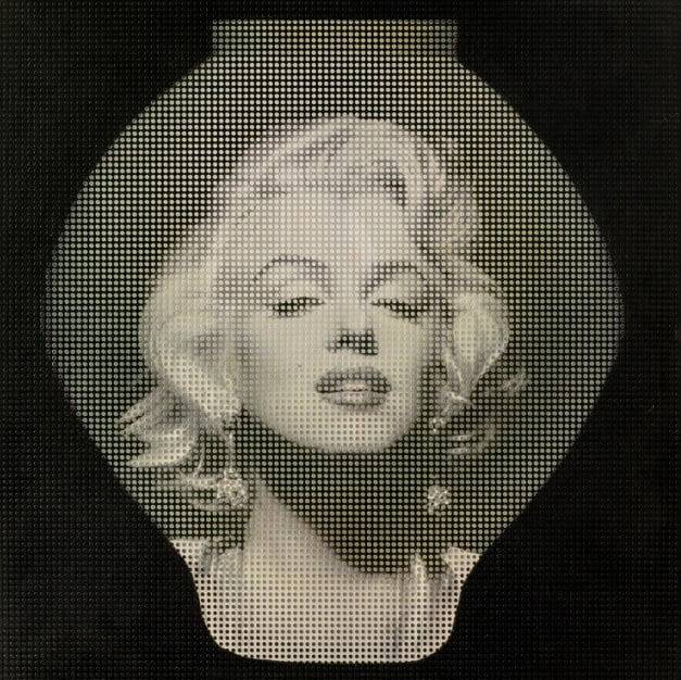 김중식 작가 작품. 철화 백자와 마릴린 먼로.