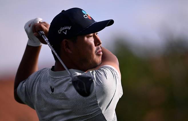 김시우가 25일(한국시간) 미국 캘리포니아주 라킨타 컨트리클럽에서 열린 PGA 투어 아메리칸 익스프레스 3라운드에 임하고 있다. 사진 | AFP=연합뉴스