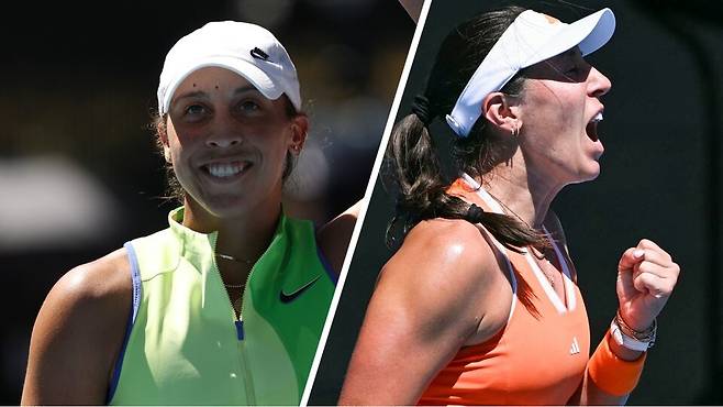 호주오픈 여자단식 16강전에서 만난 키스와 페굴라.