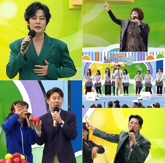 국내 최장수 예능 프로그램 KBS 1TV '전국노래자랑'이 25일 경상북도 영주시 편을 준비했다. 지난주 시청률 7.5%로 동시간대 1위를 기록하며 여전한 인기를 과시한 '전국노래자랑'은 이번 영주 편에서도 현숙, 강문경, 신승태, 윤태화, 성민지 등 화려한 초대가수 라인업과 끼 넘치는 참가자들의 무대로 안방극장을 뜨겁게 달굴 예정이다. '풍기인삼 문화팝업공원' 특설무대에서 펼쳐지는 본선 경연에는 16개 팀이 올라 열띤 경쟁을 펼친다. 30대 예비 신랑부터 총각 선생님 장가를 보내기 위해 나온 8인조 여중생 팀까지, 다채로운 사연과 흥이 넘치는 영주시민들의 활약이 기대된다.&nbsp;