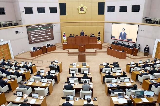 대전시의회가 최근 제292회 임시회 제1차 본회의를 진행하고 있다. 대전시의회 제공