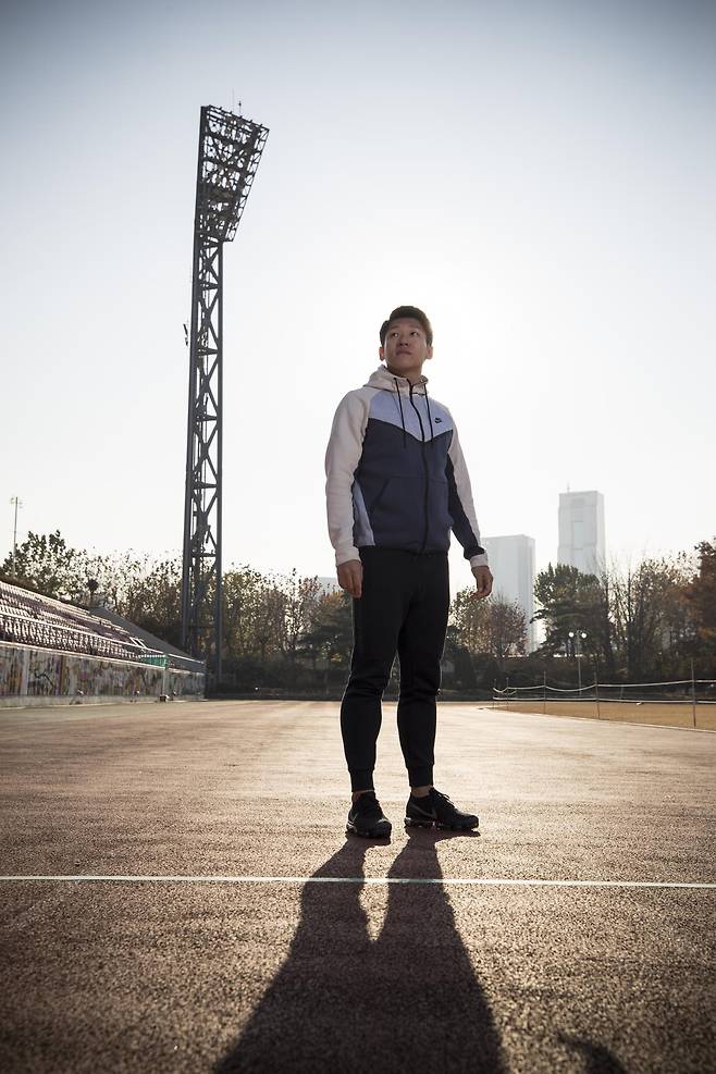 ‘한국 1등’ 김국영 육상 선수와의 인터뷰.   동아일보 DB