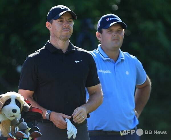 2026년 DP월드투어 히어로 두바이 데저트 클래식 우승에 도전하는 패트릭 리드(미국), 로리 맥길로이(북아일랜드). 사진제공=ⓒAFPBBNews = News1 (사진을 무단으로 사용하지 마십시오.)