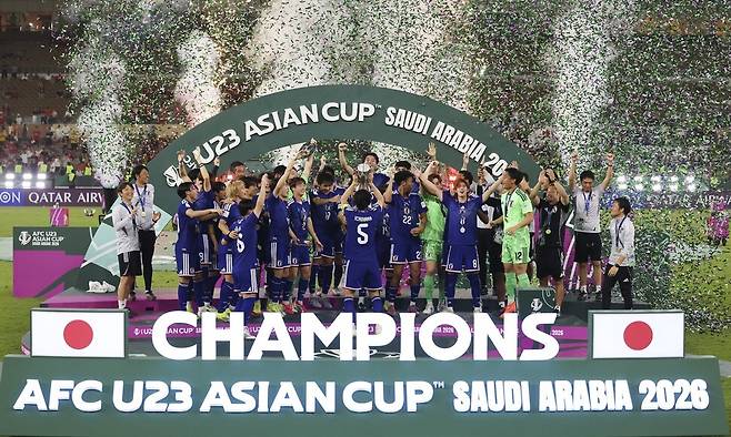 일본 U-23 아시안컵 우승…중국 4-0 대파, 대회 첫 2연패