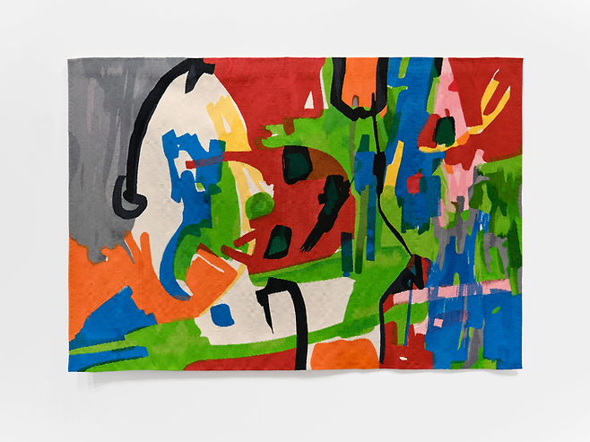 에텔 아드난의 태피스트리 작품 ‘Farandole’ <화이트 큐브>