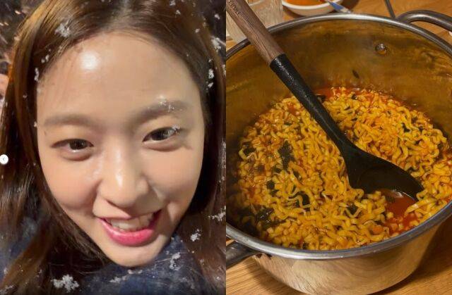 설현은 지난 24일 자신의 SNS 계정에 “많이 먹고 포동 해진 요즘”이라는 문구와 함께 근황을 담은 여러 장의 사진과 영상을 게시했다./설현 소셜미디어