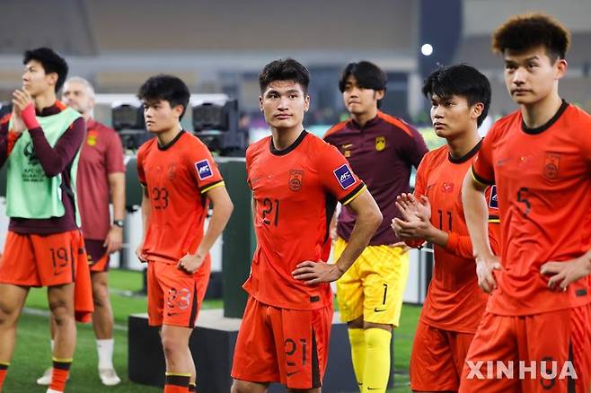 [제다=신화/뉴시스] 중국 23세 이하(U-23) 축구 대표팀. 2026.01.24. photo@newsis.com