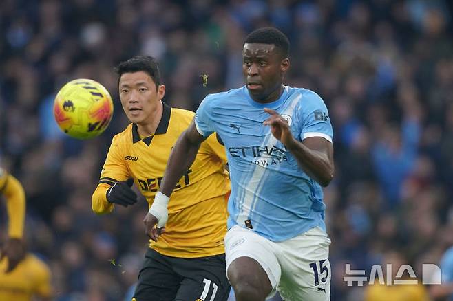 [맨체스터=AP/뉴시스] 잉글랜드 프로축구 프리미어리그(EPL) 울버햄튼의 황희찬. 2026.01.24. photo@newsis.com