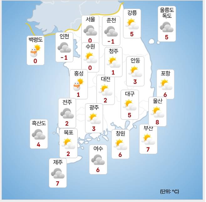 ⓒ기상청: 오늘(26일) 오후 날씨