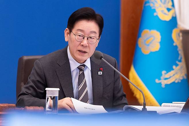 이재명 대통령이 20일 오전 청와대 본관에서 제2회 국무회의를 주재하고 있다. 청와대사진기자단