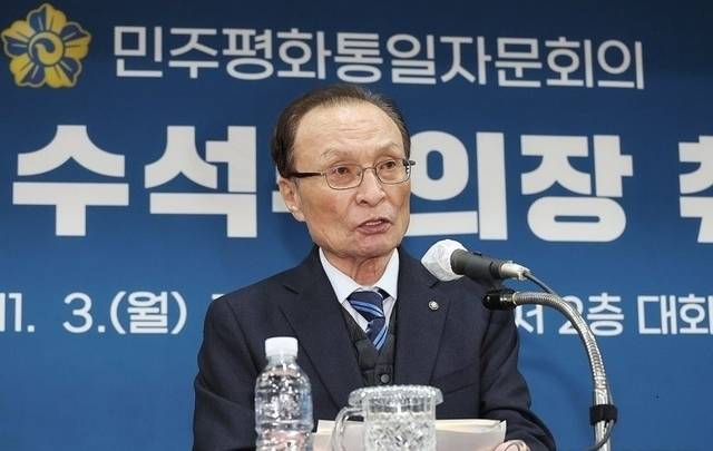 이해찬 민주평화통일자문회의 수석부의장. 연합뉴스