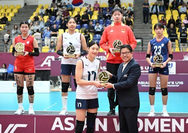 한국 U16 여자배구대표팀의 캡틴 손서연./AVC