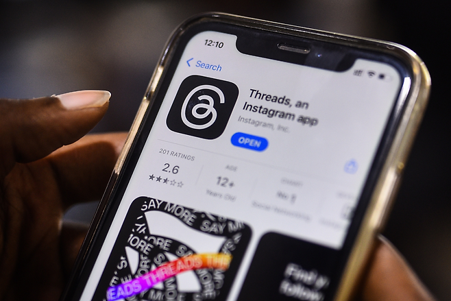메타의 텍스트 기반 SNS ‘스레드’. [EPA]