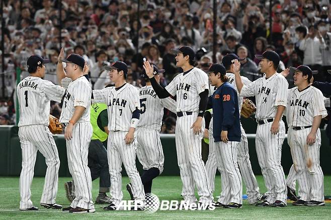 2023 월드베이스볼클래식(WBC) 대회 당시 일본 야구 대표팀의 모습. /AFPBBNews=뉴스1