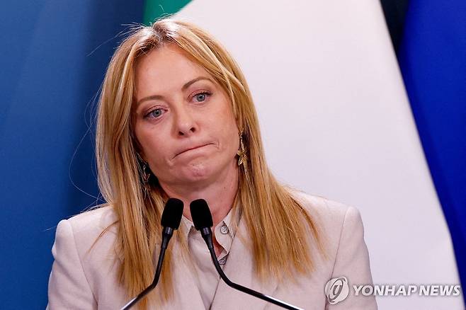 조르자 멜로니 이탈리아 총리 [로이터 연합뉴스 자료사진. 재배포 및 DB 금지]