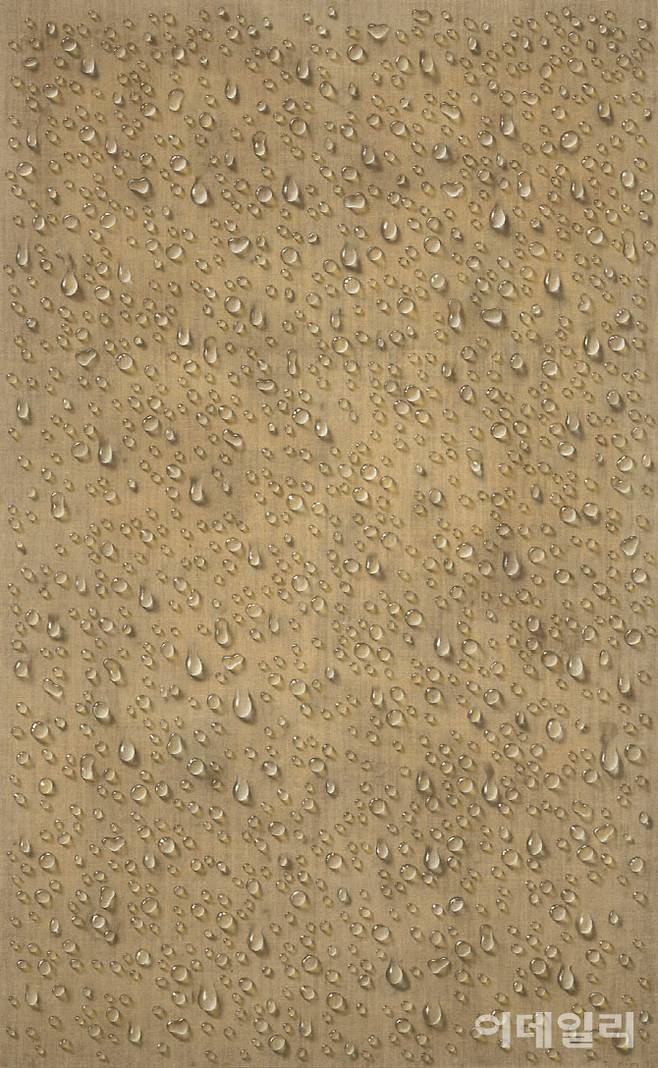 김창열의 ‘물방울 ABS N°2’(1973, 198×123㎝). 케이옥션 ‘1월 경매’에 추정가 9억∼14억원에 출품한다(사진=케이옥션).