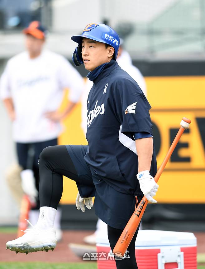 한화 손아섭이 훈련을 하고 있다. 사진 | 박진업 기자 upandup@sportsseoul.com
